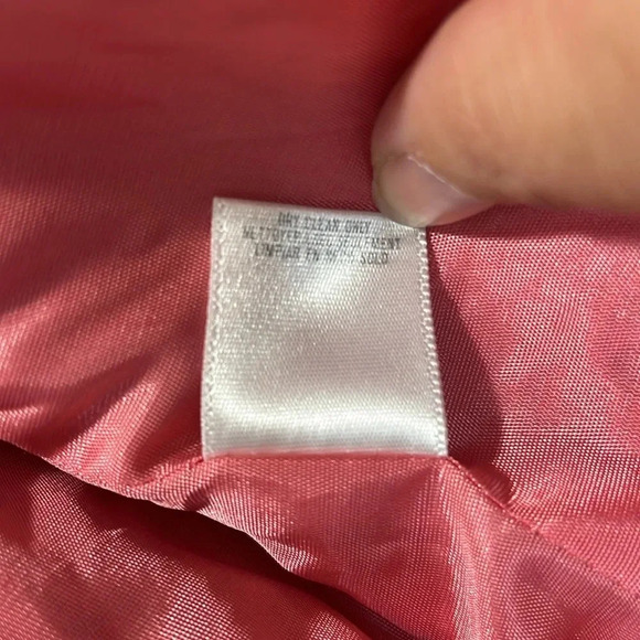 Pretty pink vintage blazer feminine size 2 textured lined pleated cuffs neckline - Picture 11 of 11